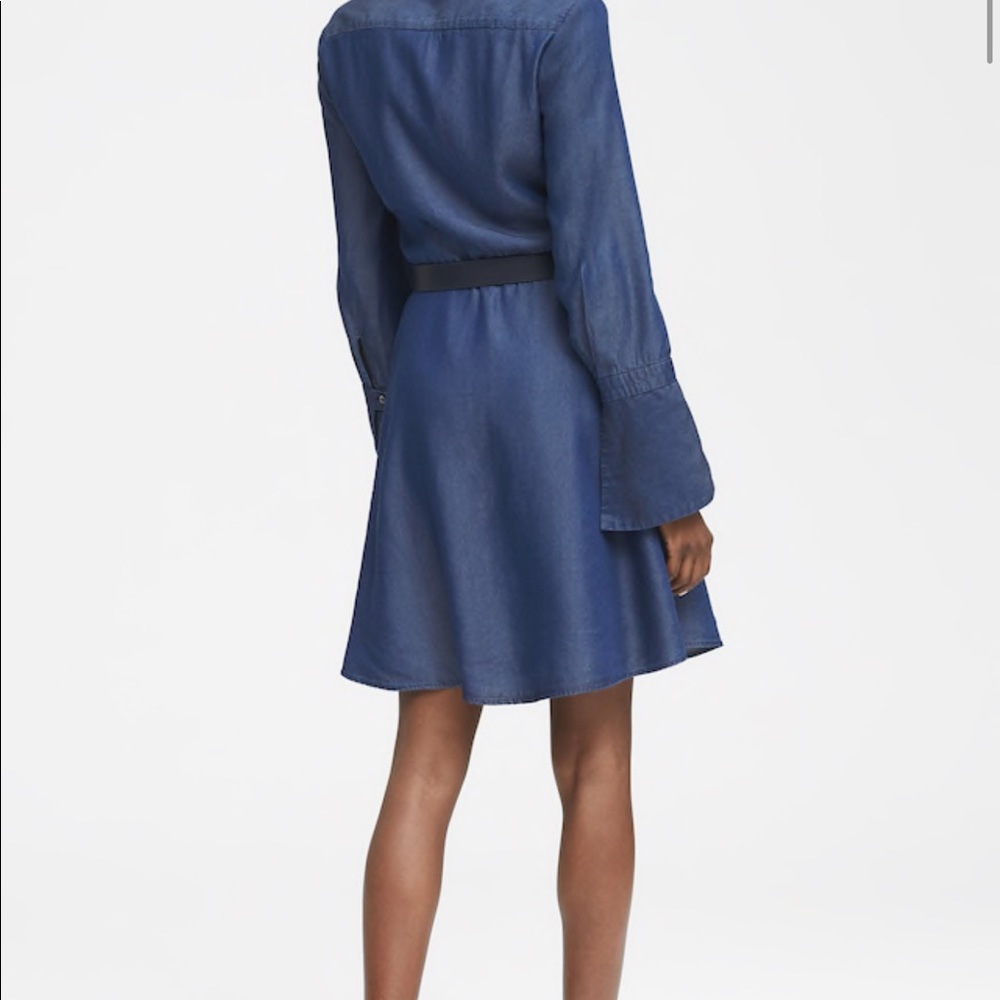 Banana Republic TENCEL™ Fit-and-Flare Shirt Dress - Picture 3 of 3